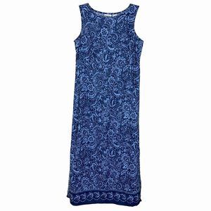 Vintage Floral Print Maxi Sheath Dress by VILLAGER by LIZ CLAIBORNE, Size M
